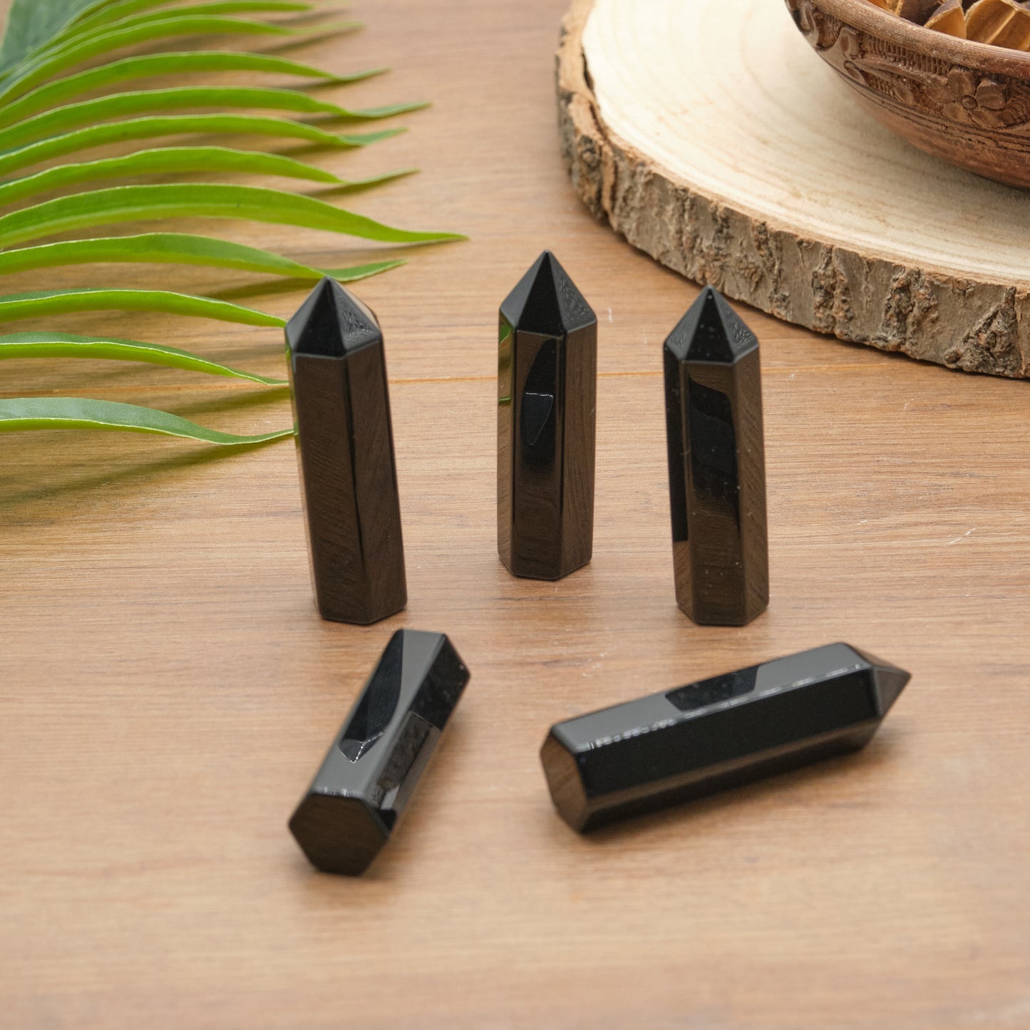 Natural Black Obsidian Tower Point 70mm  Pure Serenity   