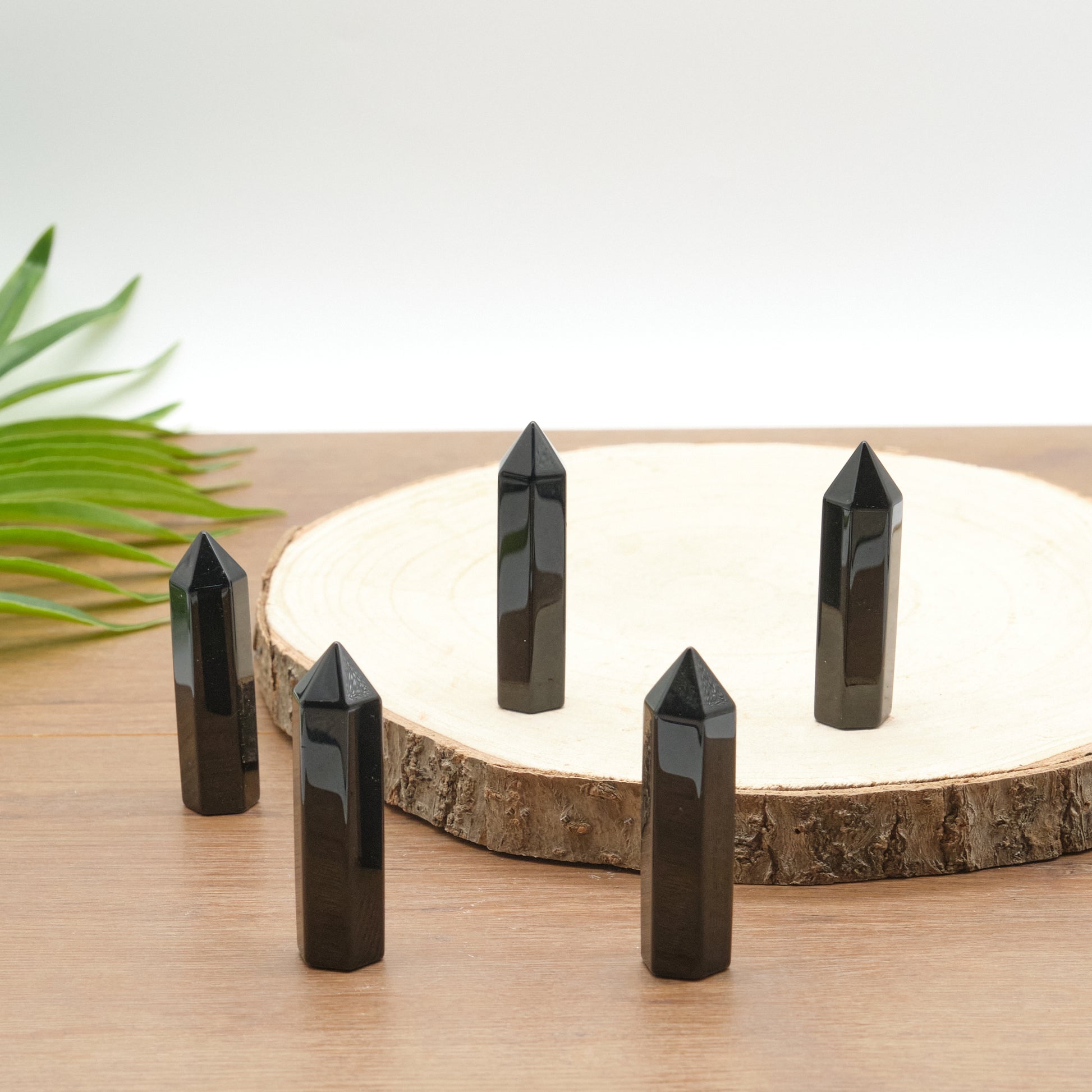 Natural Black Obsidian Tower Point 70mm  Pure Serenity   