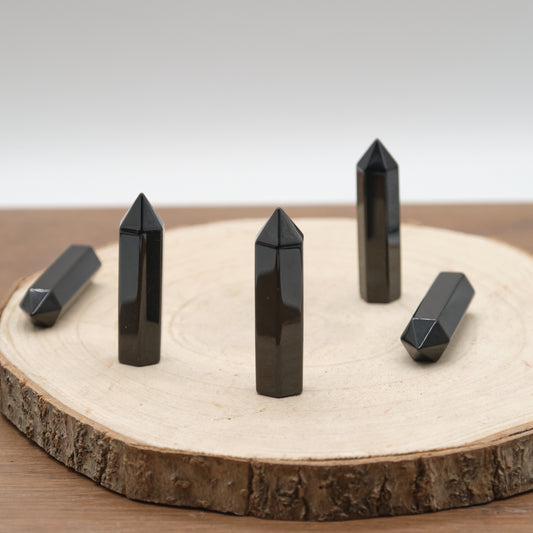 Natural Black Obsidian Tower Point 70mm  Pure Serenity   