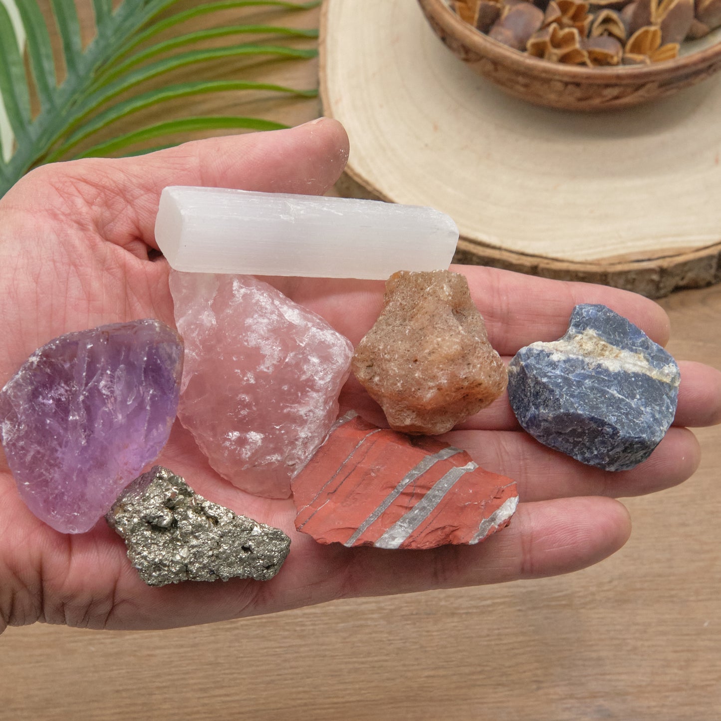 Chakra 7 Rough Stones Gift Set  Pure Serenity   