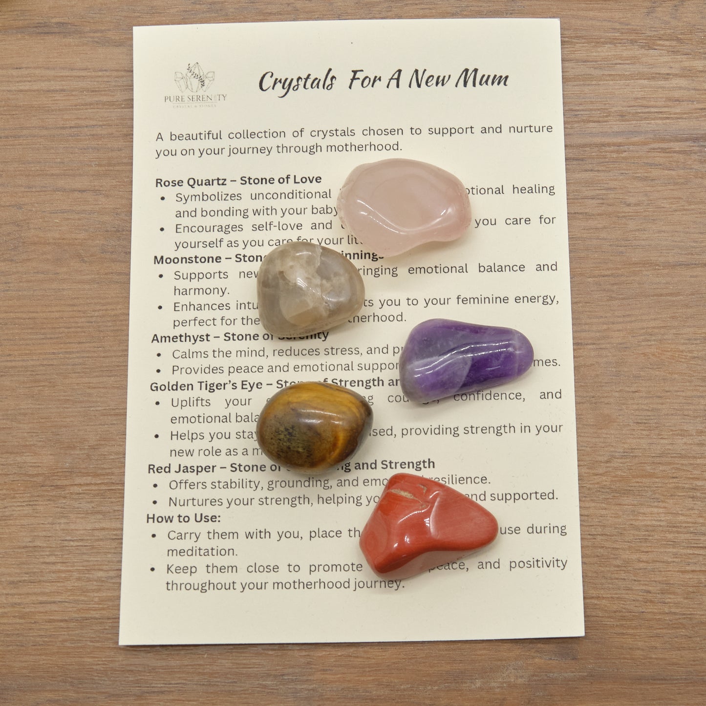 New Mum Crystals Gift Set  Pure Serenity   