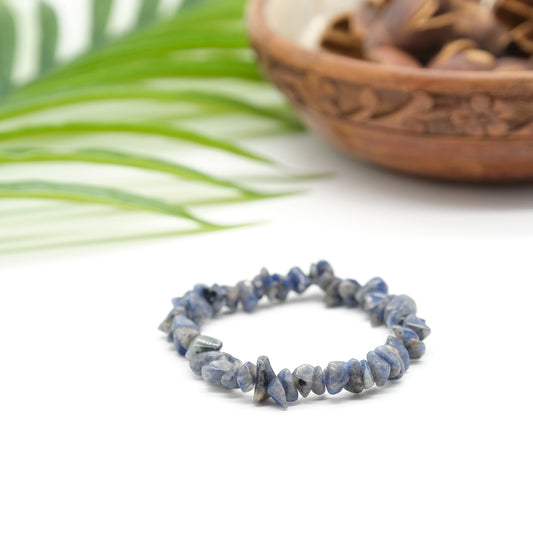 Sodalite Crystal Chip Elasticated Bracelet