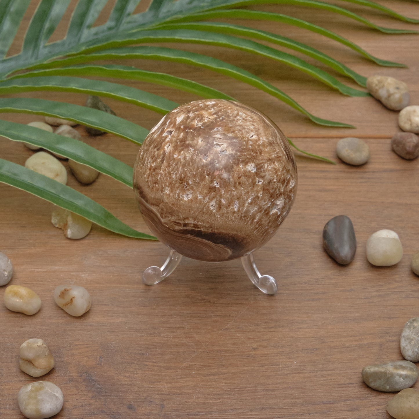 chocolate calcite crystal sphere ball