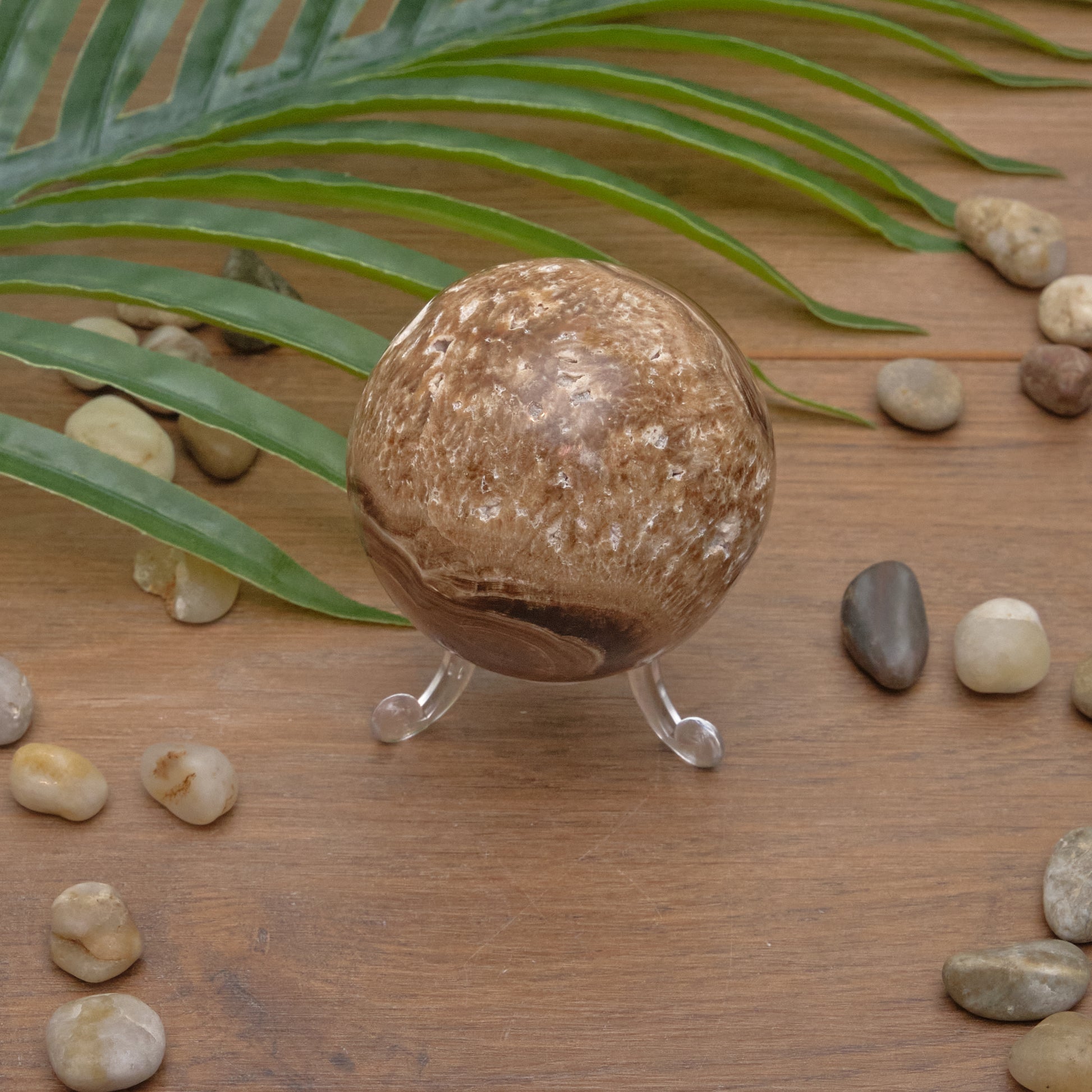 chocolate calcite crystal sphere ball