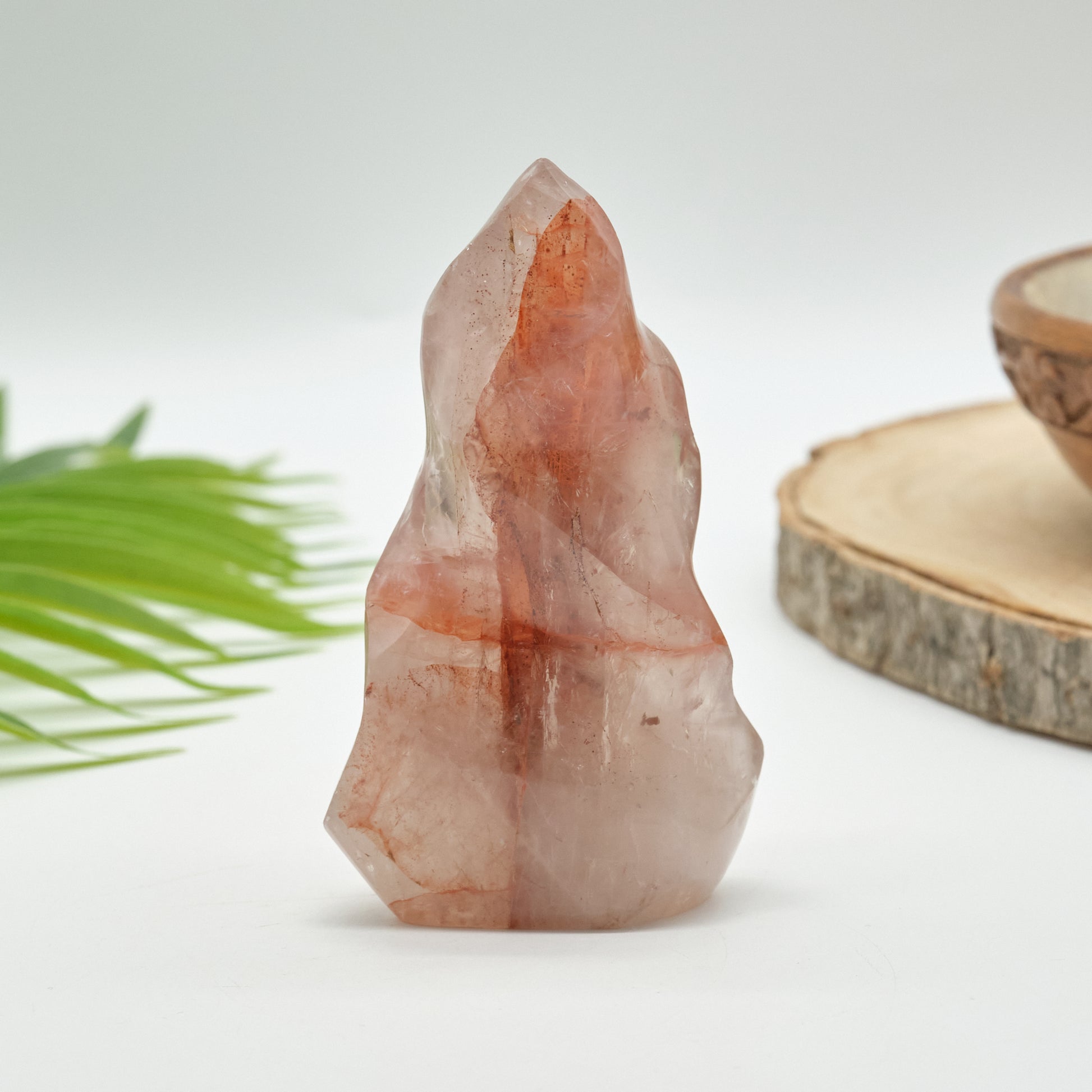 hematoid quartz flame healing crystal