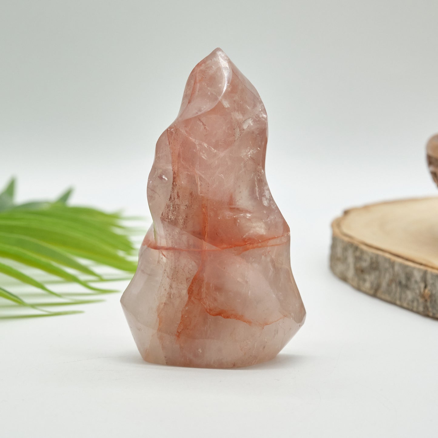 hematoid quartz flame healing crystal