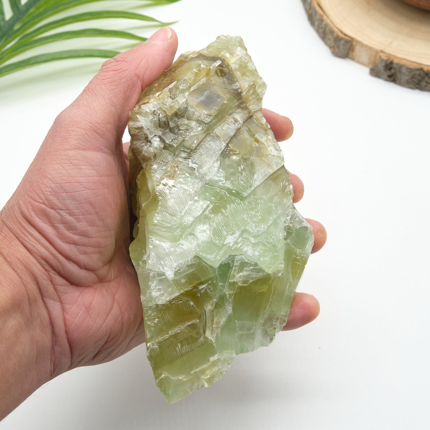 Large Rough Green Calcite Rock 754g