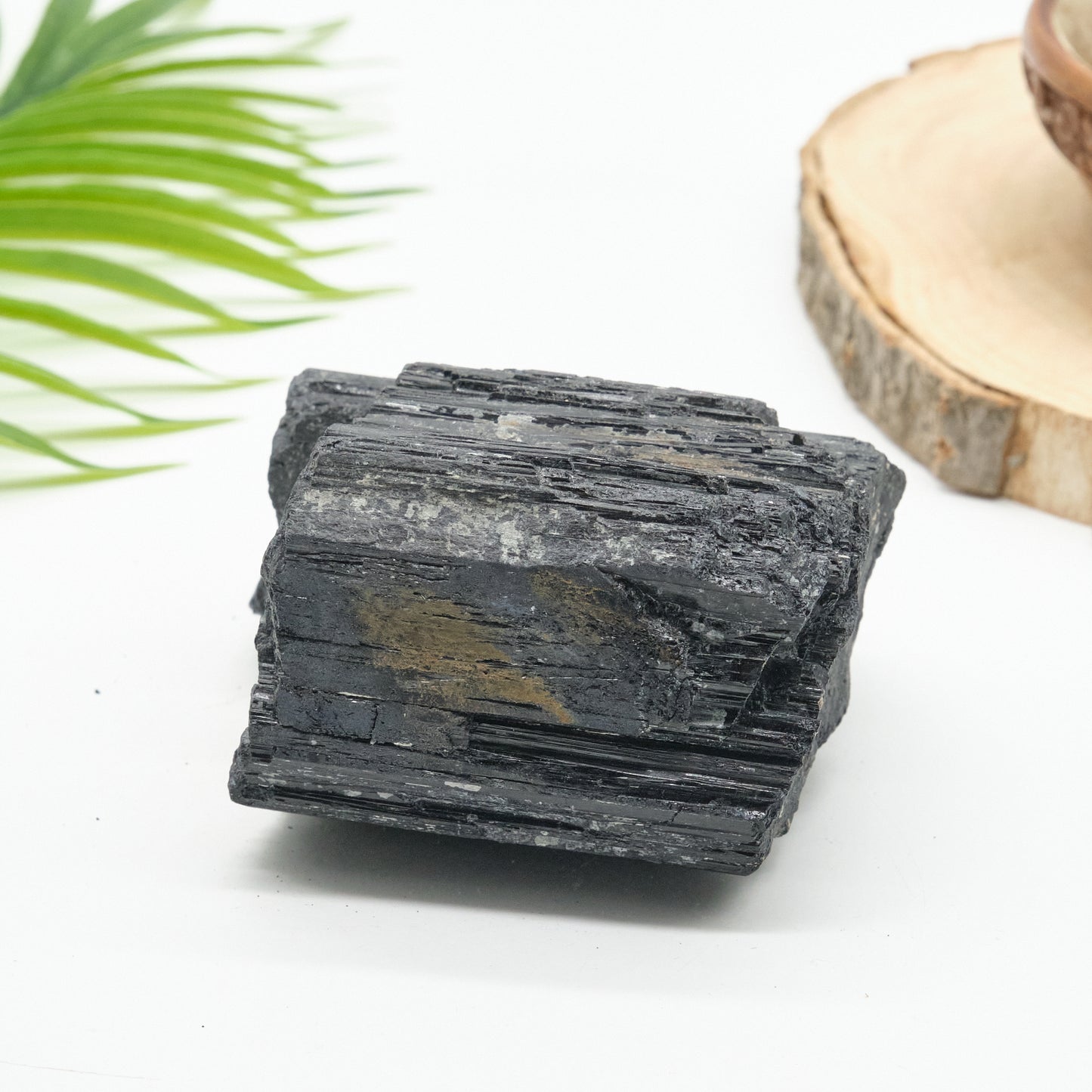 large rough black tourmaline natural rock 