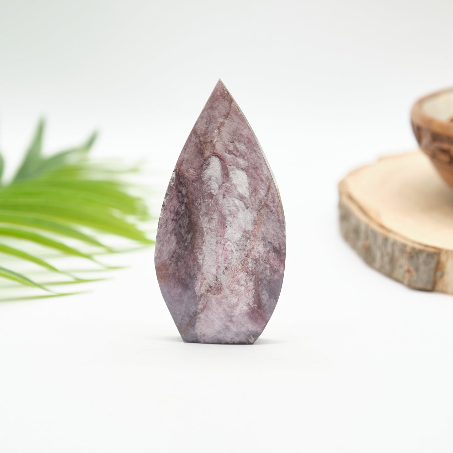 Gem Lepidolite Flame Carved Healing Crystal x 1 Piece