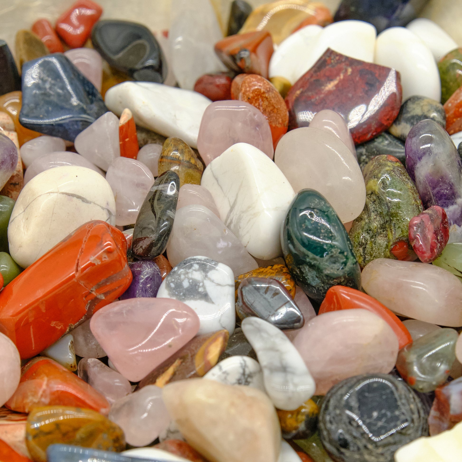 small mixed stones colourful crystal stones