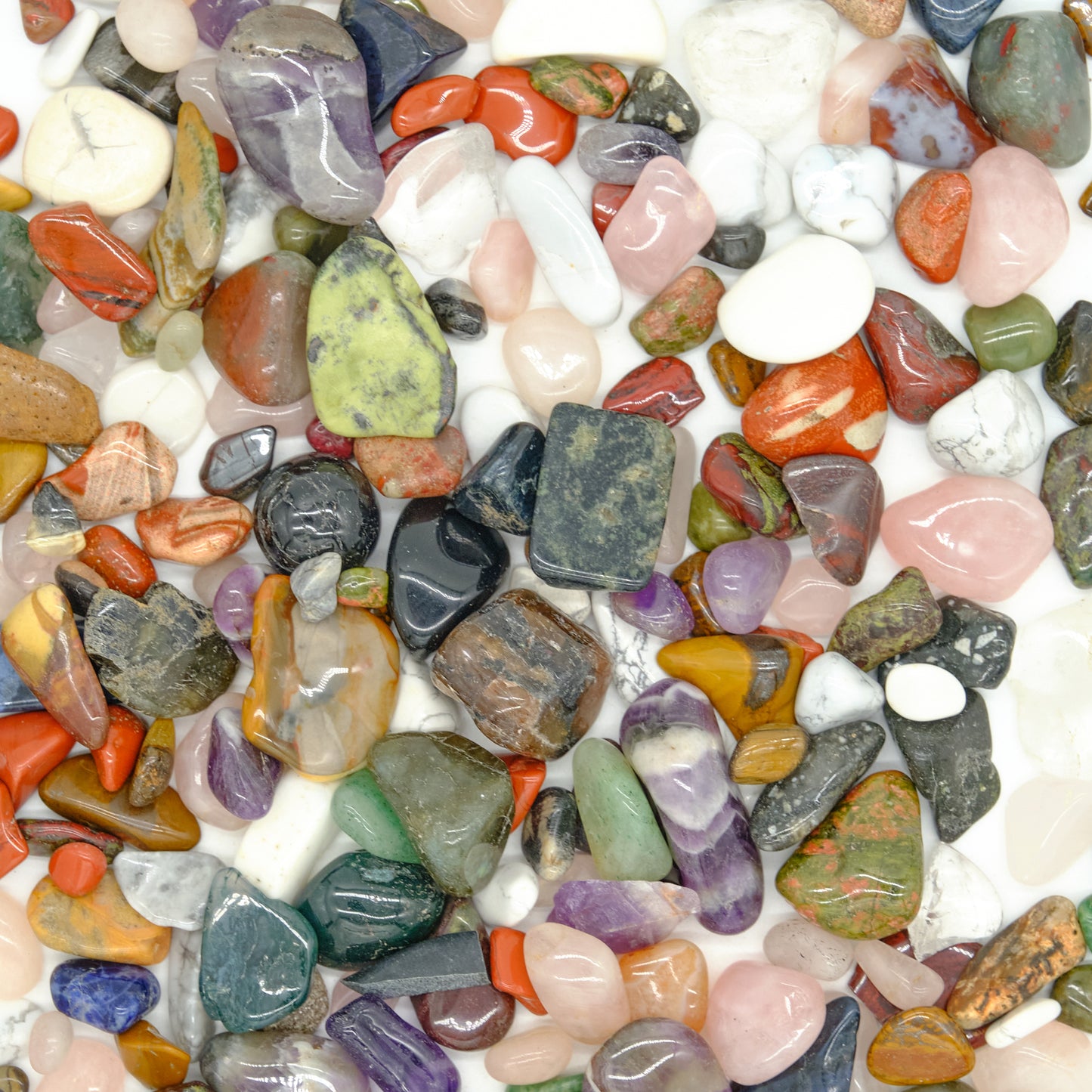 small mixed stones colourful crystal stones