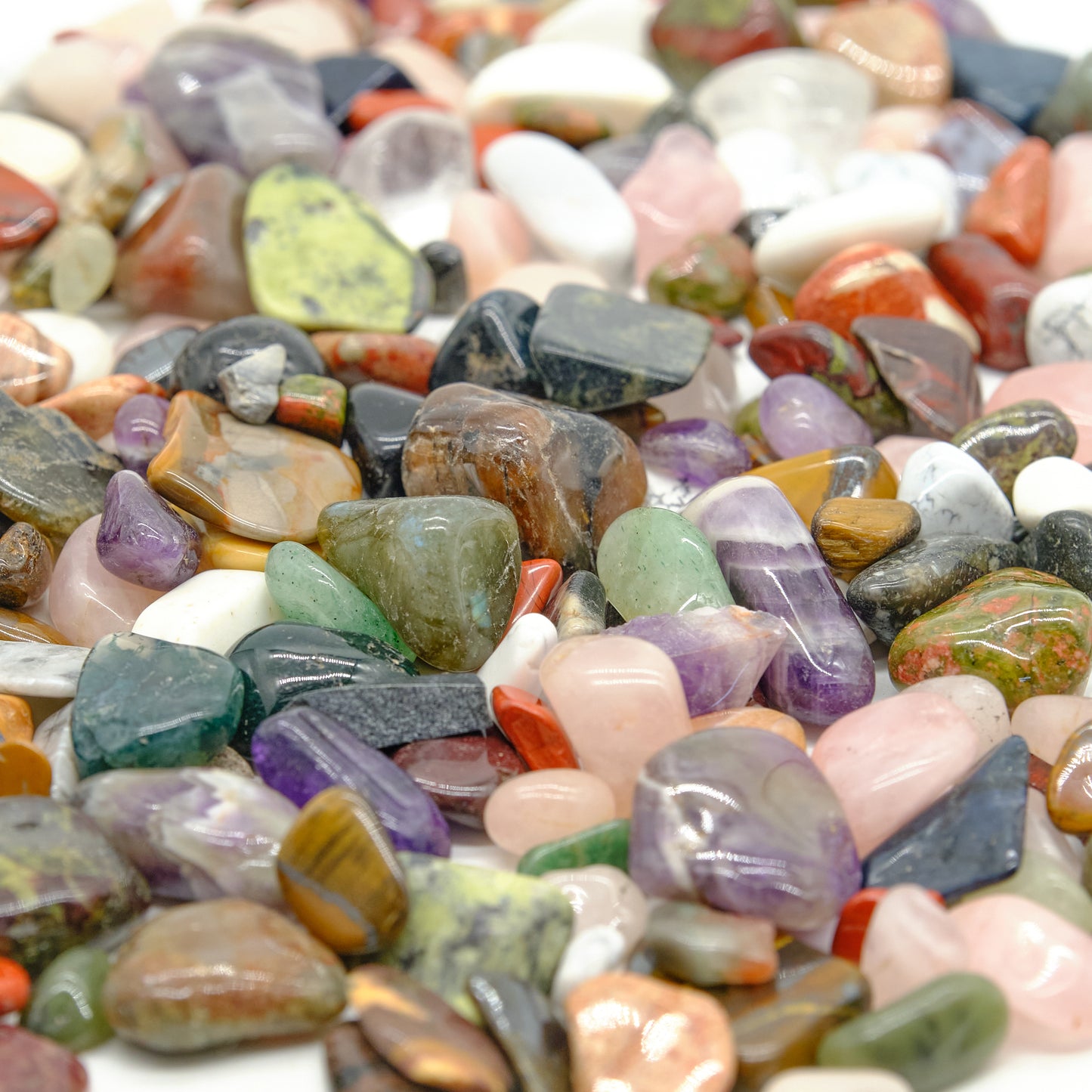 small mixed stones colourful crystal stones