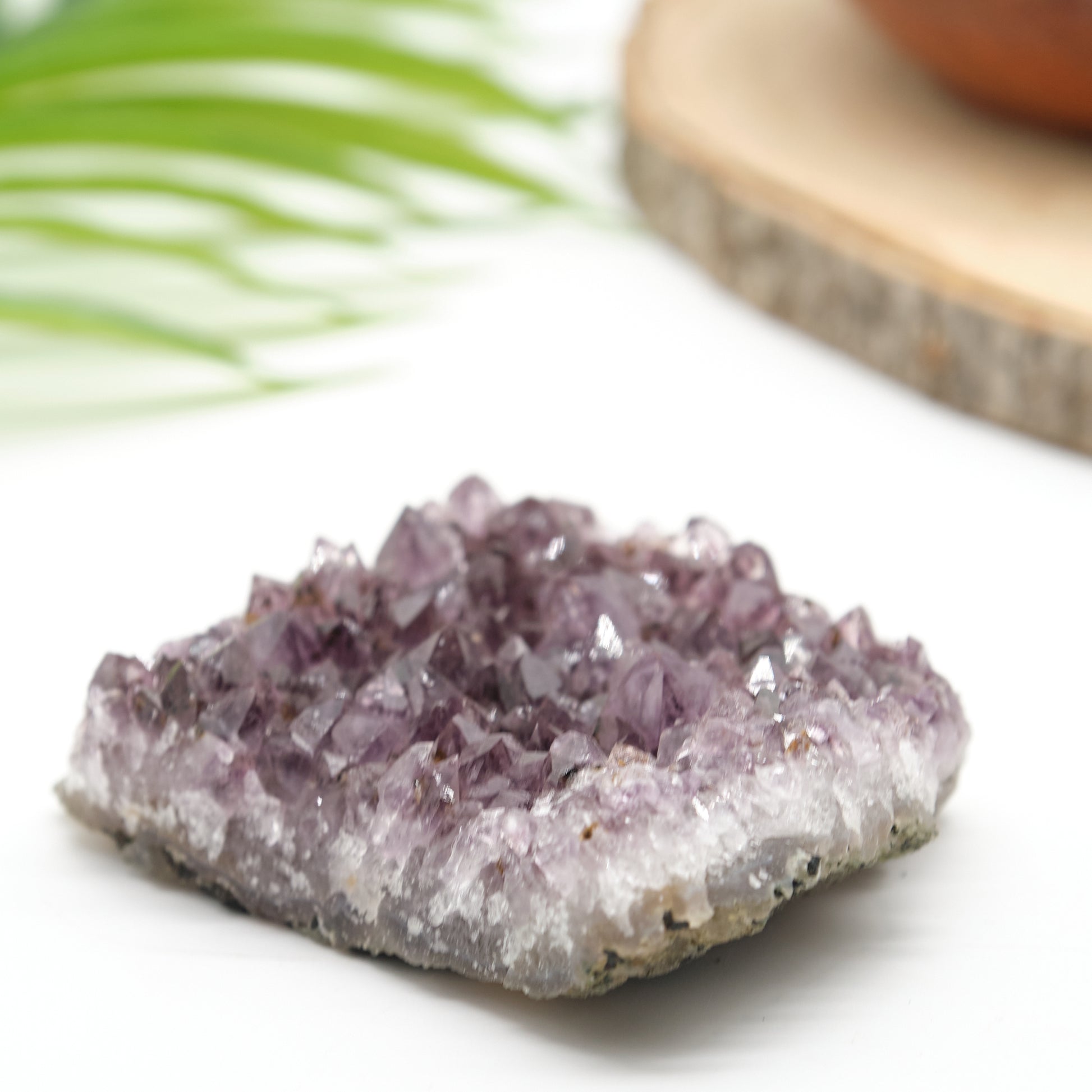 amethyst druzy geode cluster dark purple natural stone from uruguay