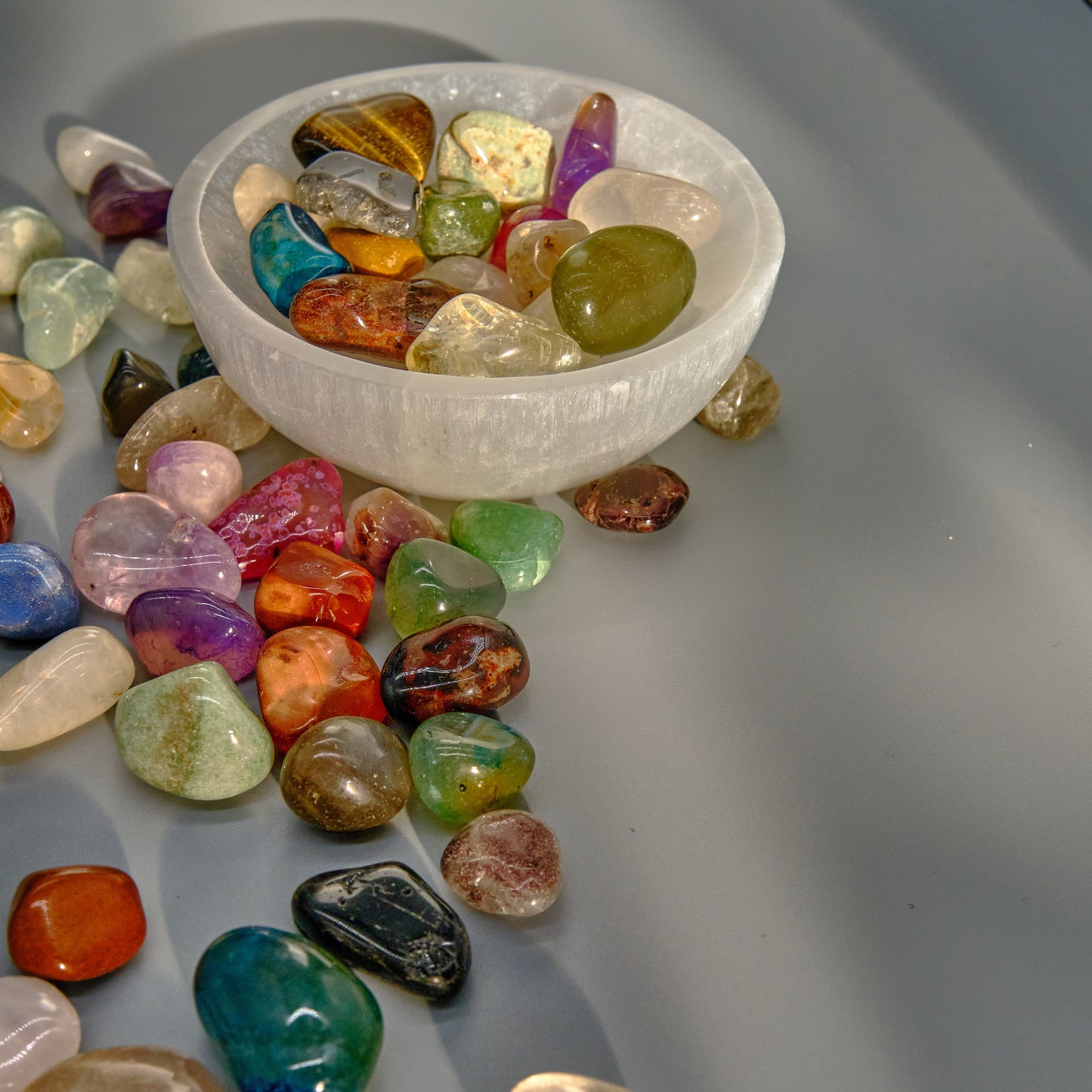 Selenite Charging Bowl 10cm  Pure Serenity With Large Stones  