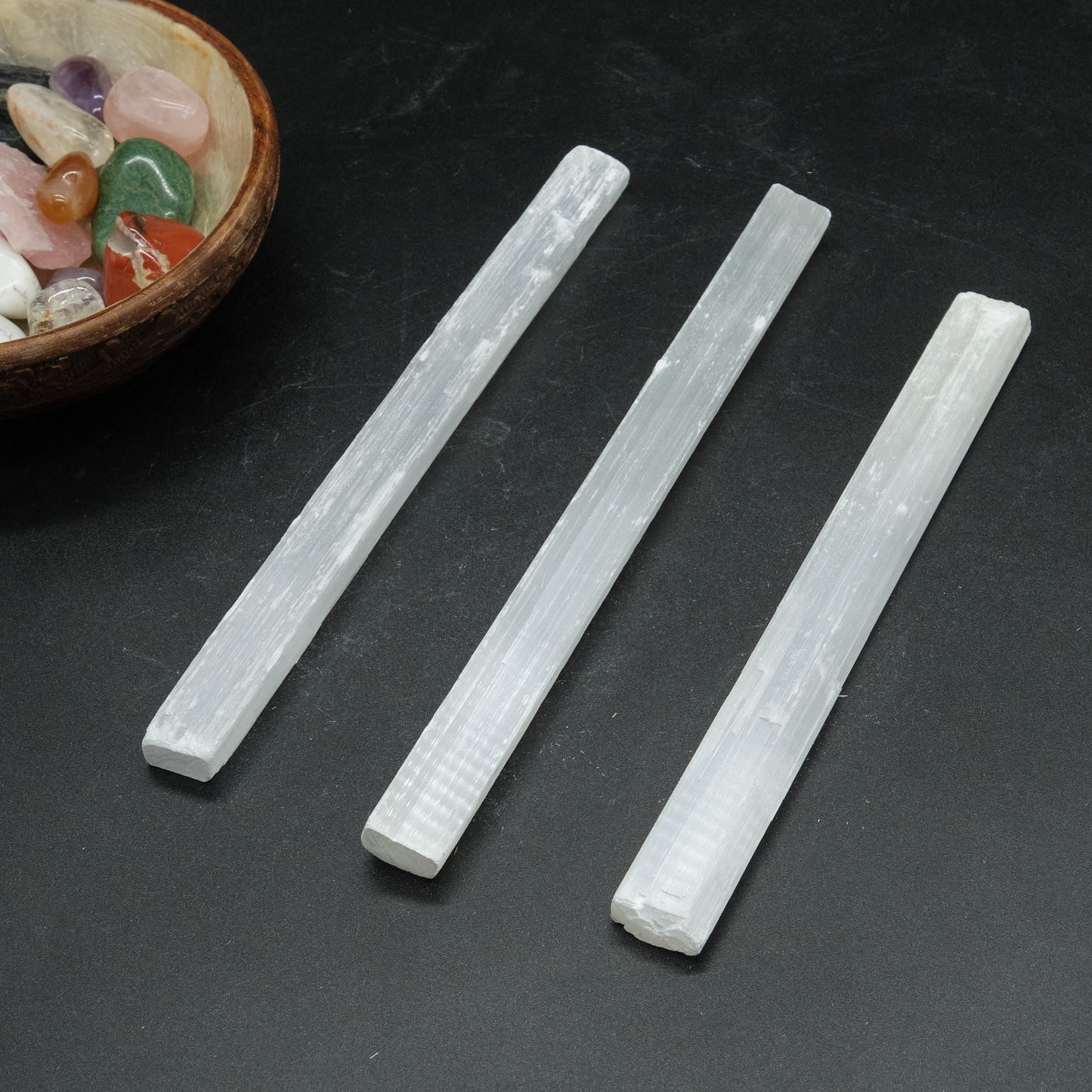 Long Natural Selenite Wand 19-20cm  Pure Serenity   