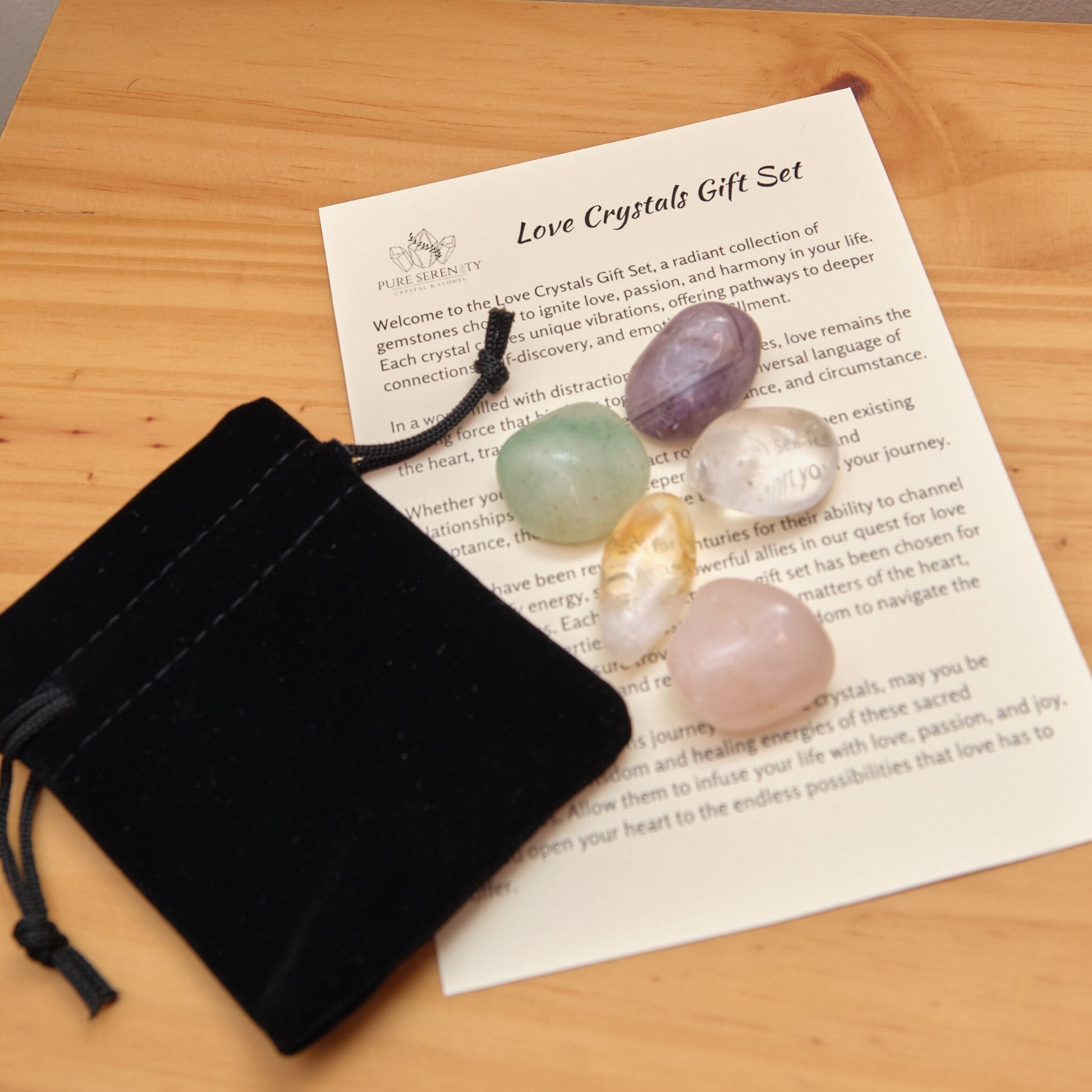 Love Healing Crystals Self Care Gift Set  Pure Serenity   