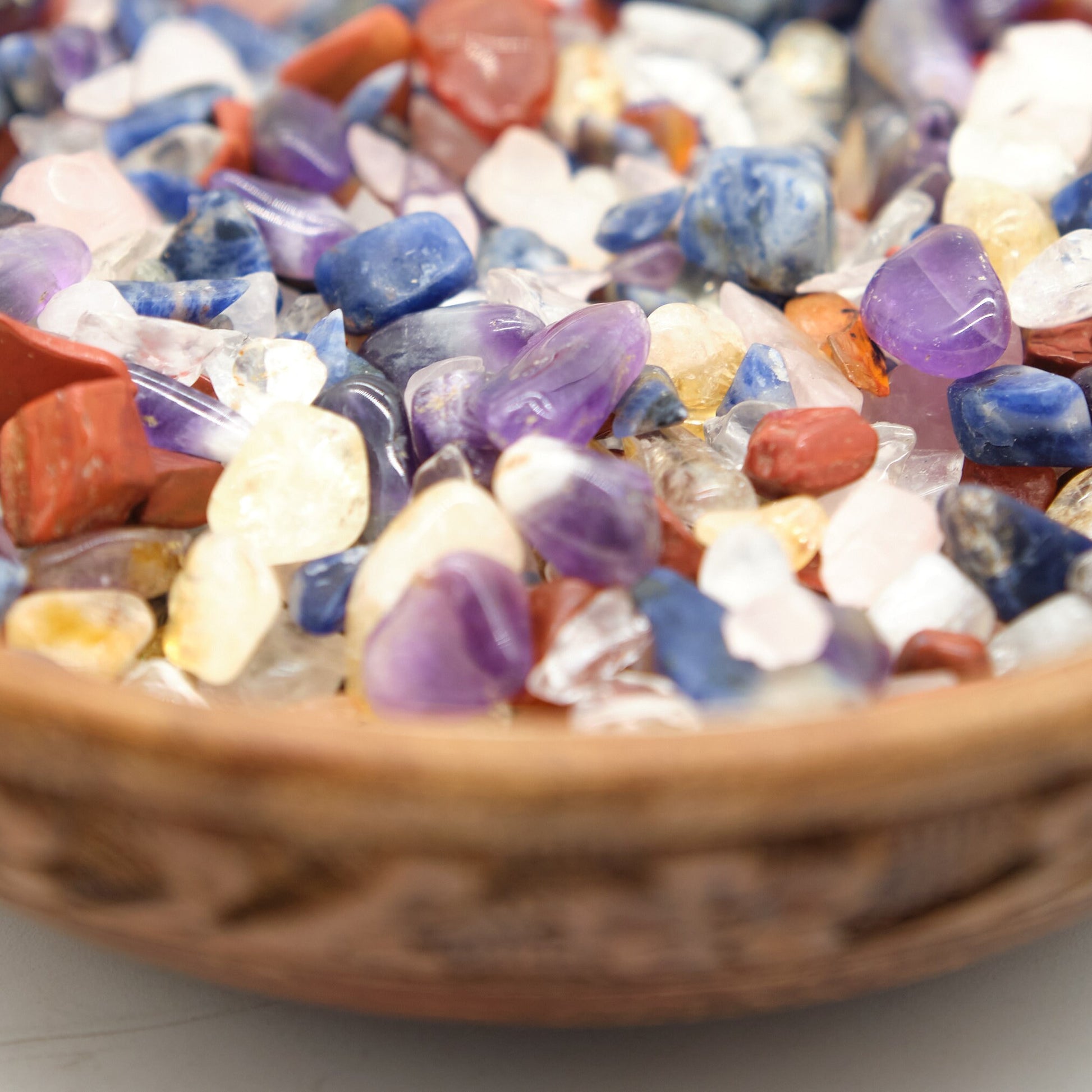 Chakra Mix Crystal Chips 2-15mm Undrilled  Pure Serenity   