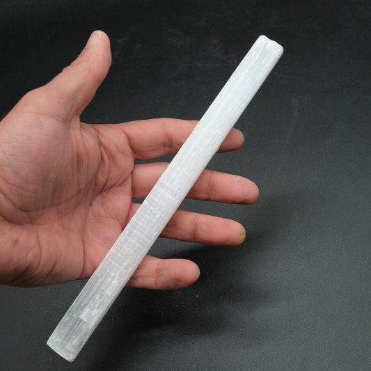 Long Natural Selenite Wand 19-20cm  Pure Serenity   