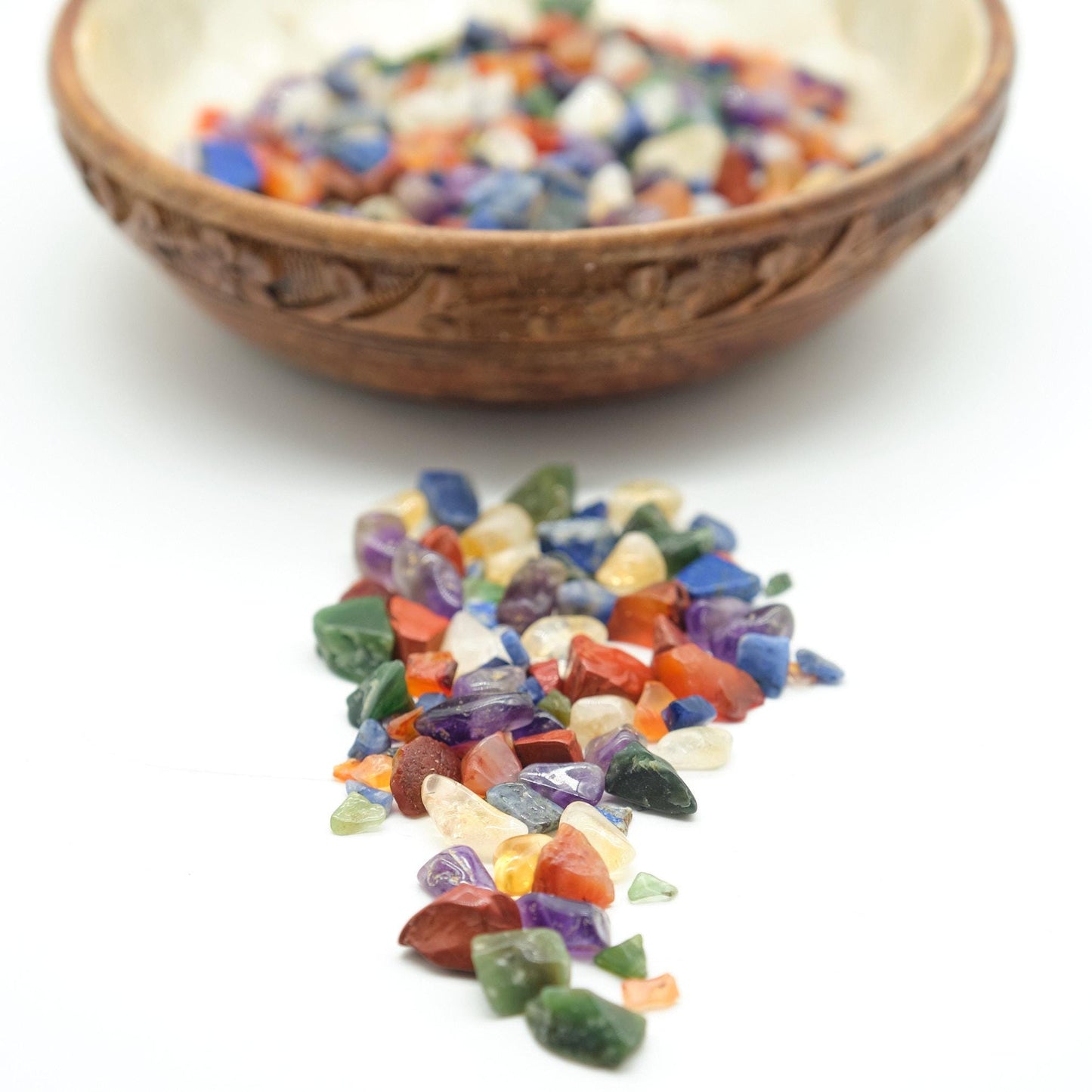 Rainbow Mix Crystal Chips 2-10mm Undrilled  Pure Serenity   