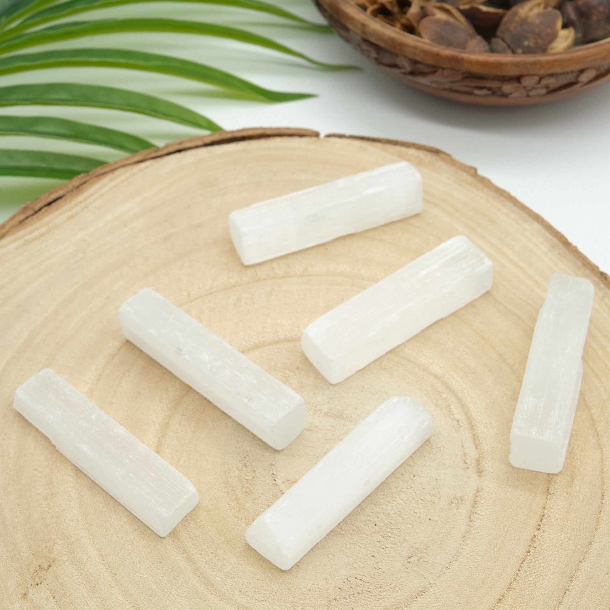 Small Natural Selenite Sticks Wands 5-6cm  Pure Serenity   