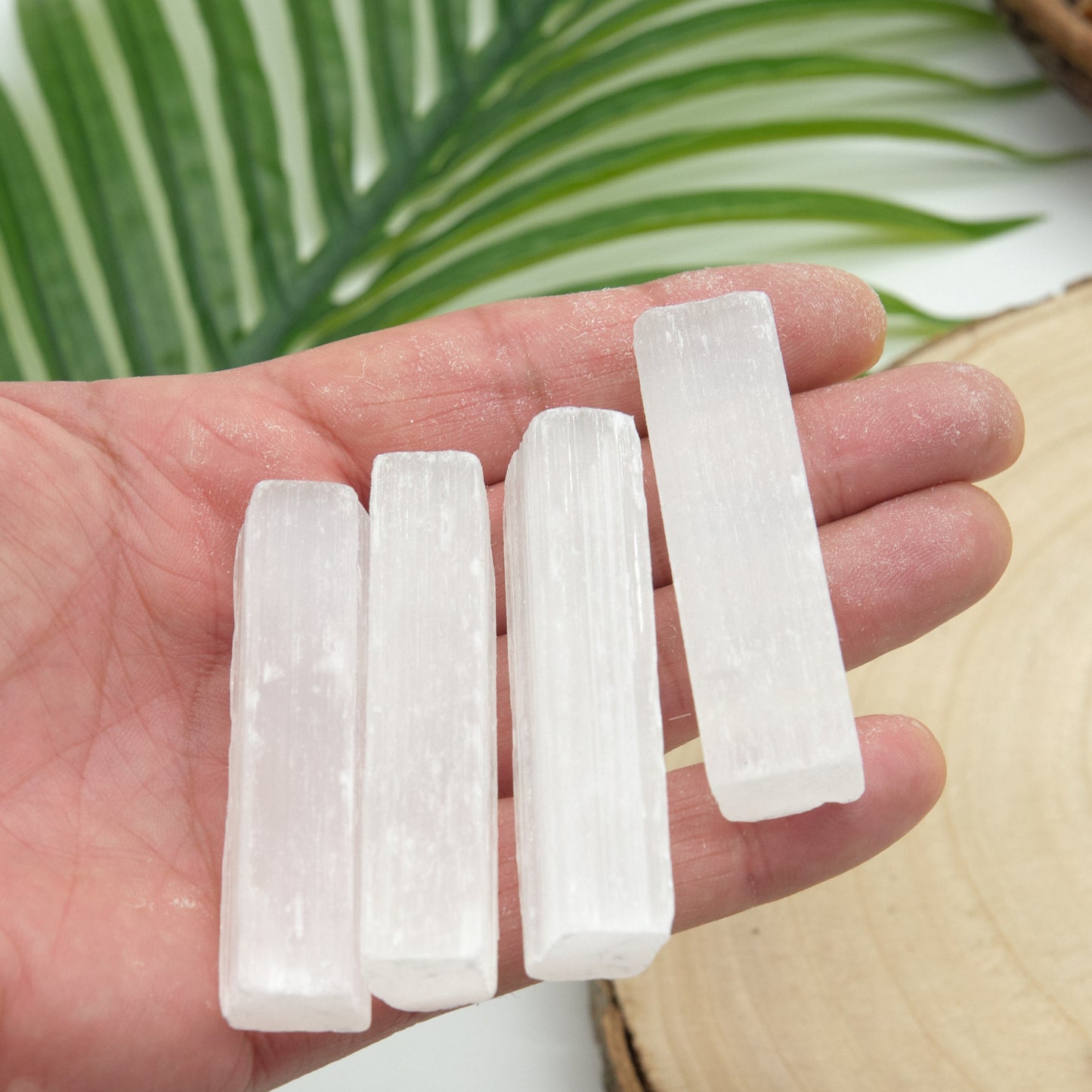 Small Natural Selenite Sticks Wands 5-6cm  Pure Serenity   