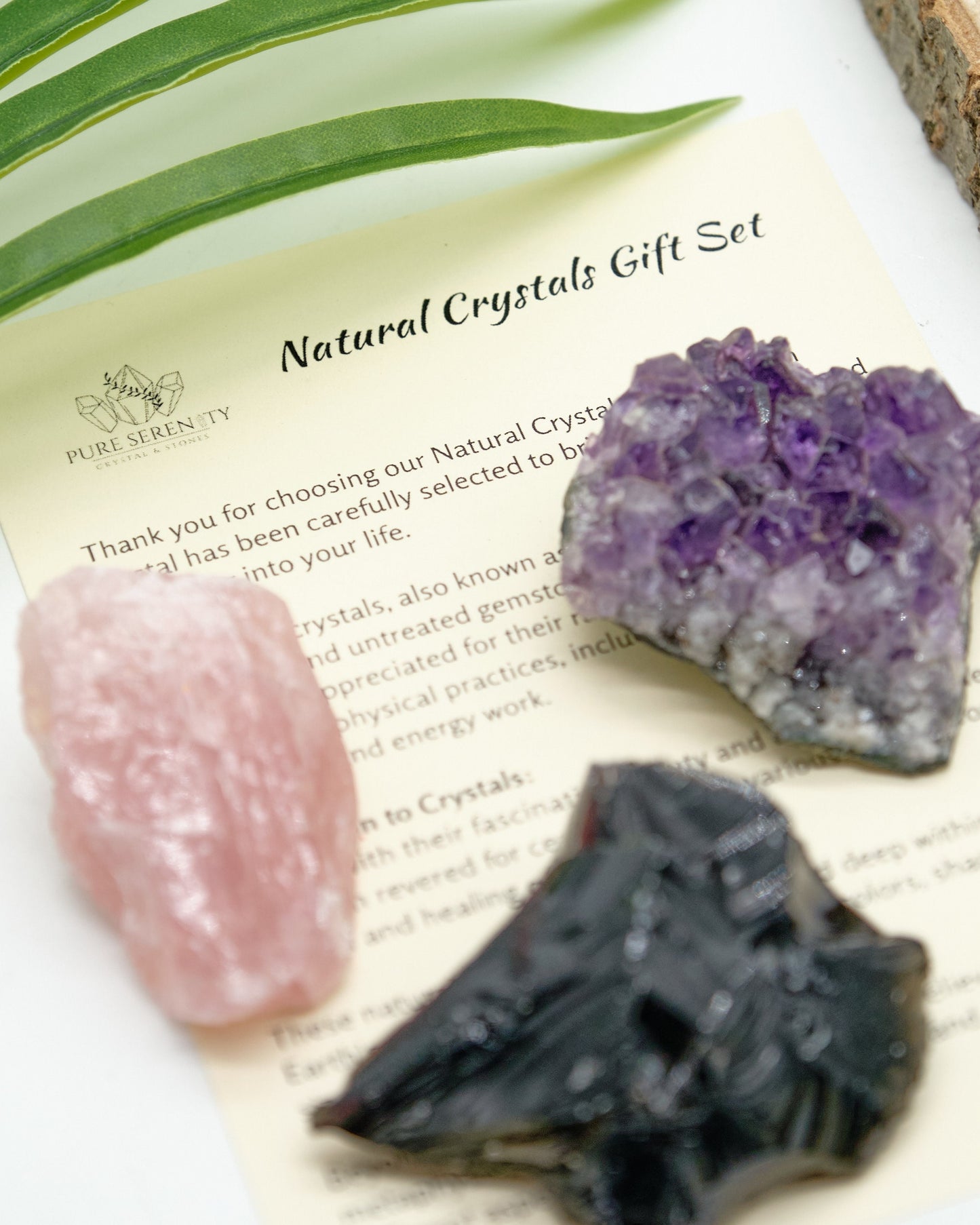 Natural Crystals Starter Kit Gift Box  Pure Serenity   