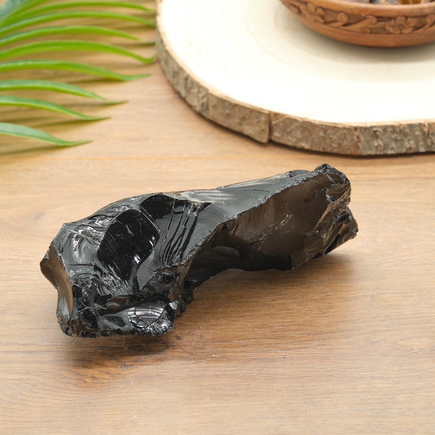 Large Natural Black Obsidian Rock 654g  Pure Serenity   