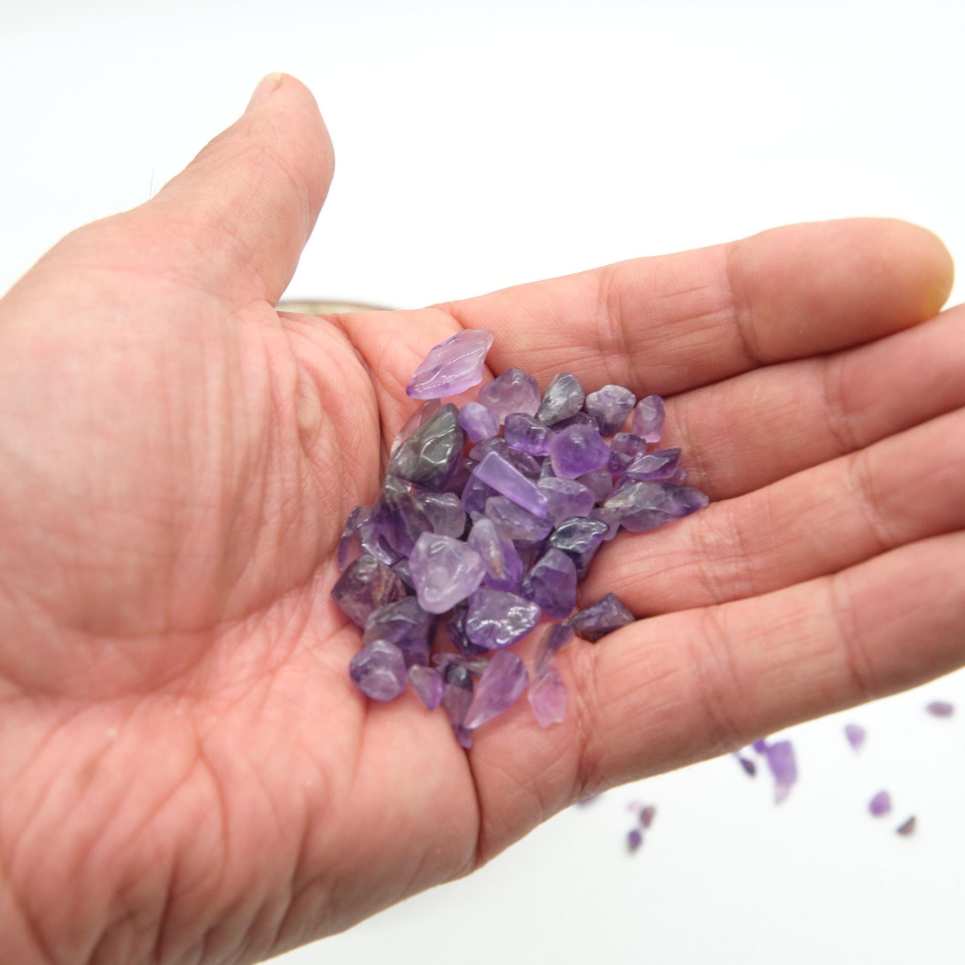 Amethyst Crystal Chips 4-10mm Undrilled  Pure Serenity   