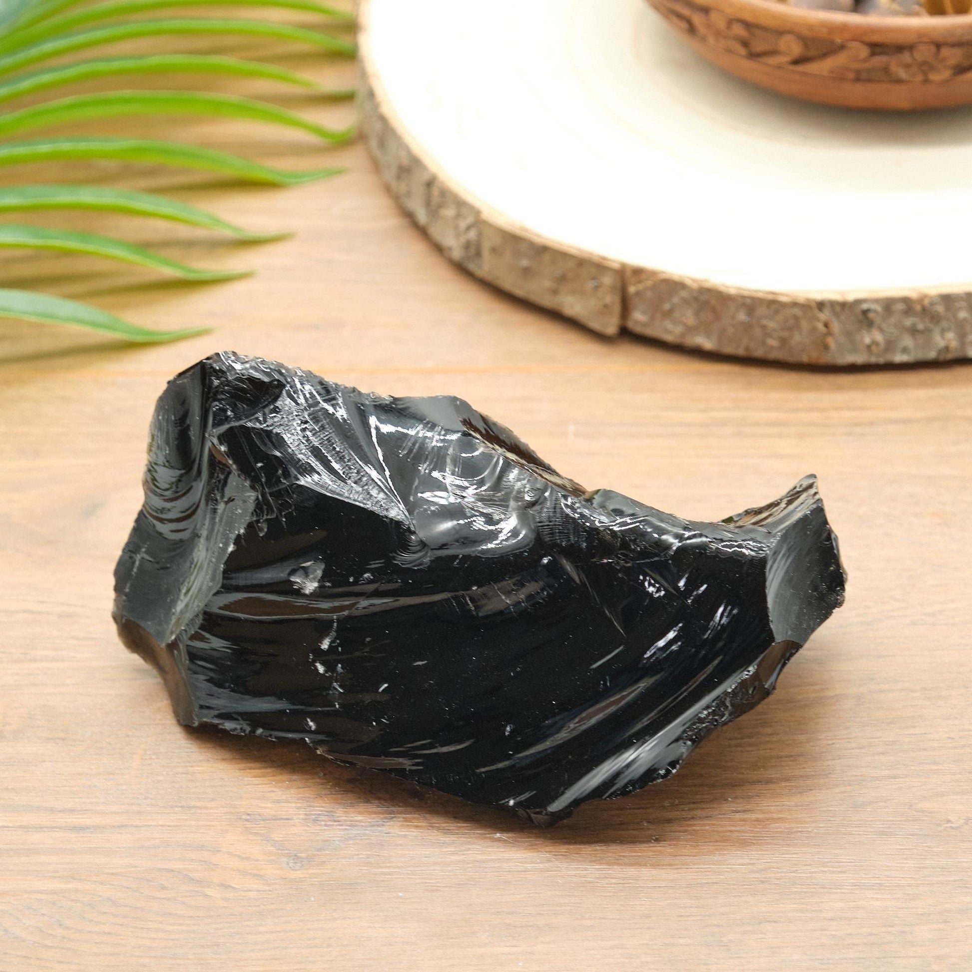 Large Natural Black Obsidian Rock 654g  Pure Serenity   