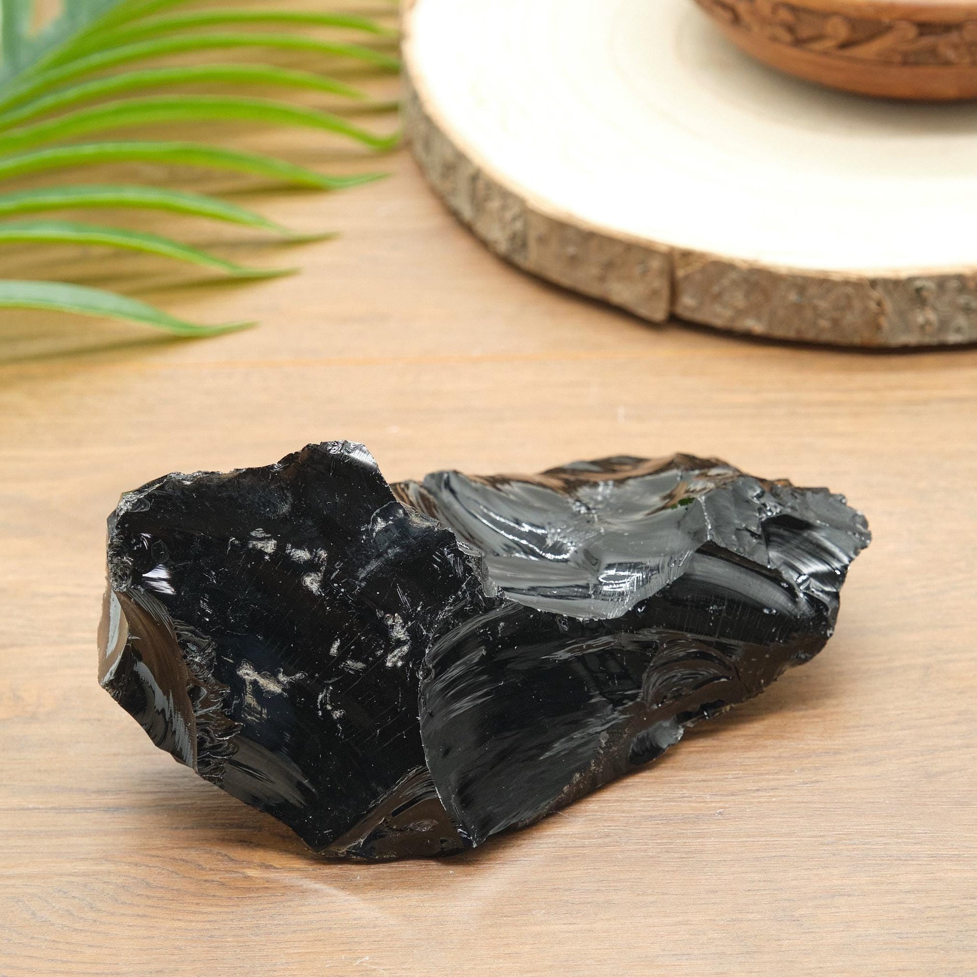 Large Natural Black Obsidian Rock 654g  Pure Serenity   