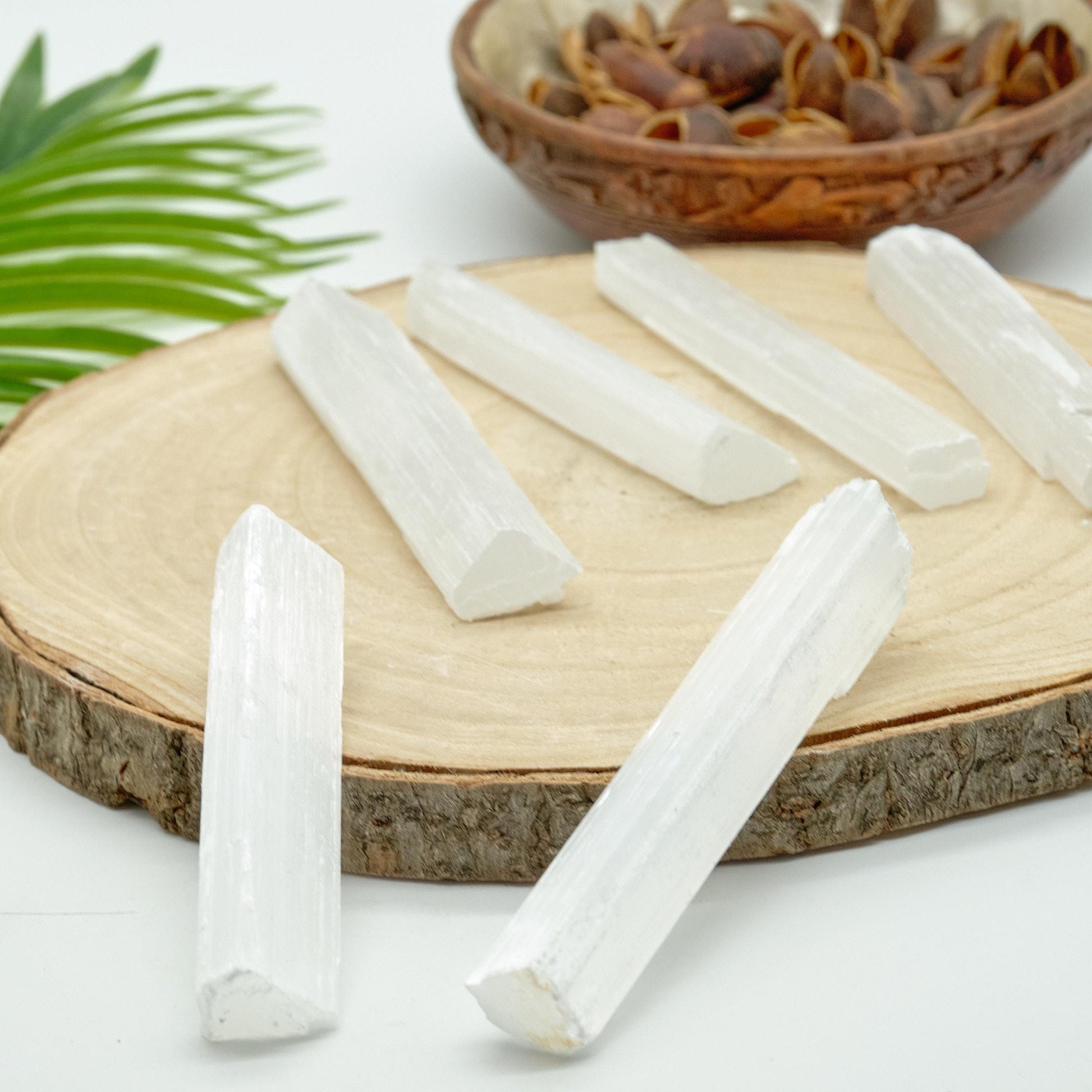 Natural Selenite Stick Wand 10-15cm x 1  Pure Serenity   