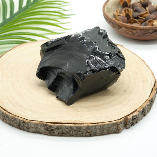 Large Natural Black Obsidian Rock 977g  Pure Serenity   