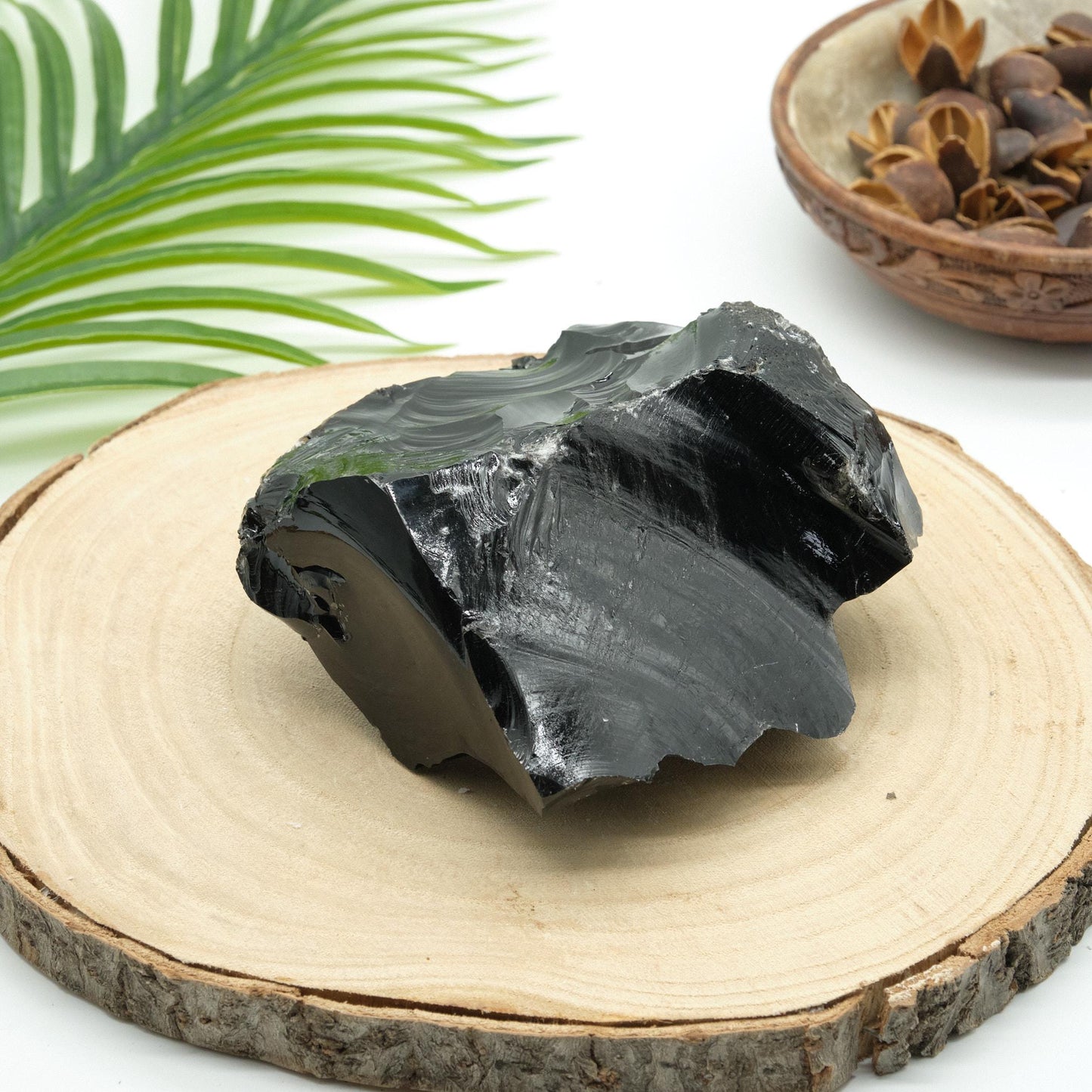 Large Natural Black Obsidian Rock 977g  Pure Serenity   